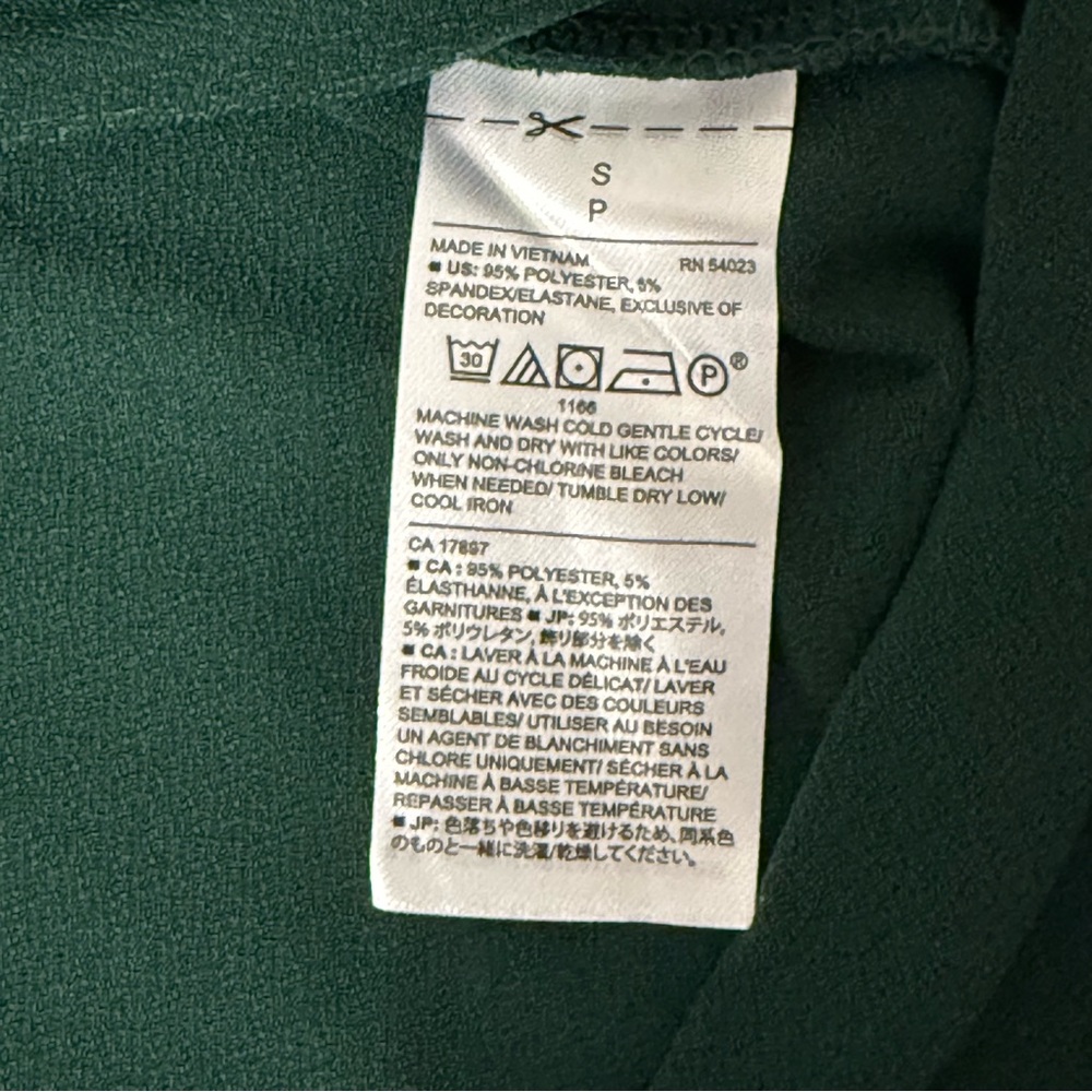 Banana Republic Emerald Green Neck Tie Sleeveless Top Women’s Small Career Wear - Picture 7 of 9